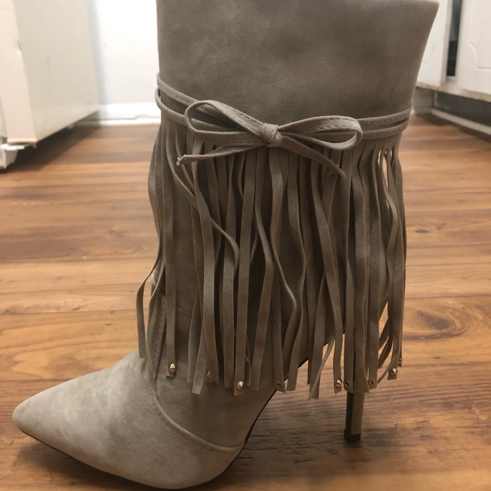 Tan booties